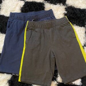 Boys Cat & Jack Navy and Gray Shorts with Yellow Stripe